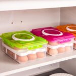 Caja de plástico portátil para almacenamiento de huevos, 2 capas, 24 ranuras, PP - Imagen 5