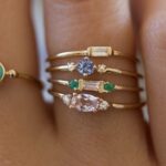 Juego de anillos de circón de cristal bohemio vintage de 4 piezas para mujer, 6 - Imagen 2