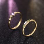 Juego de anillos de circón de cristal bohemio vintage de 4 piezas para mujer, 7 - Imagen 4