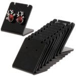 10 unids/set pendientes vitrina soporte forma L rectángulo acrílico profesional oreja Stud joyería soporte estante mostrar