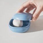Caja de jabón de viaje de 5 piezas con tapa Caja de jabón de drenaje creativa para baño, Small, Large