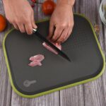 Tabla de cortar de doble cara antideslizante multifuncional, tabla de cortar de plástico para frutas, Square
