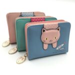 Monedero lindo de la cartera de la muchacha de la cremallera de la cartera del gato lindo de las mujeres - Imagen 4