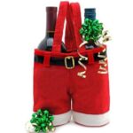 Papá Noel Tirantes Pantalones Botella De Dulces Bolsa De Regalo Decoración
