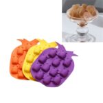 Molde de hielo para hacer hielo de silicona creativa de piña de 5 piezas, entrega de color aleatorio