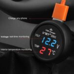 Cargador USB 3 en 1 para coche, encendedor de cigarrillos con pantalla de detección de voltaje, mesa de monitoreo multifunción - Imagen 5