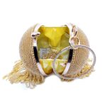 Bolsos de mano de cristal de Metal para fiesta de mujer con borlas de diamantes, bolsos de noche, bolso de boda, bolso de hombro nupcial - Imagen 3