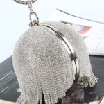 Bolsos de mano de cristal de Metal para fiesta de mujer con borlas de diamantes, bolsos de noche, bolso de boda, bolso de hombro nupcial - Imagen 4