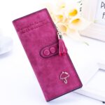 Cartera tipo paraguas para mujer Cartera larga con cremallera