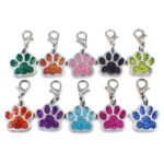 10 Uds. Llavero esmaltado con estampado de pata de oso, gato, perro, fabricación de joyas - Imagen 2