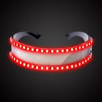 Gafas LED Fiesta de Luces juguetes clásicos para baile Fiesta de DJ máscara disfraces accesorios guantes, Red glow
