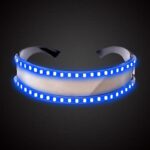 Gafas LED Fiesta de Luces juguetes clásicos para baile Fiesta de DJ máscara disfraces accesorios guantes, Blue glow