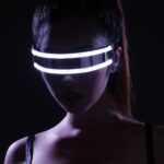 Gafas LED Fiesta de Luces juguetes clásicos para baile Fiesta de DJ máscara disfraces accesorios guantes, Green glow - Imagen 3