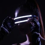 Gafas LED Fiesta de Luces juguetes clásicos para baile Fiesta de DJ máscara disfraces accesorios guantes, Green glow - Imagen 5