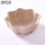5 PCS Platos creativos en forma de ciruela Plato de condimento de paja de trigo Plato de refrigerio Salsa de chile Aderezo de salsa de tomate Plato de sal, Tamaño: 7x7x2.5cm