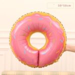 4 globos de aluminio con forma de helado de donut, decoraciones de feliz cumpleaños, helio inflable grande