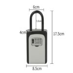 Safty Key Lock Box Combinación Portátil Aleación de aluminio Llave Caja de seguridad Titular de la llave de seguridad Caja segura - Imagen 2