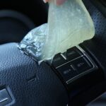 Etiqueta engomada del gel del pegamento limpio del coche, Transparent