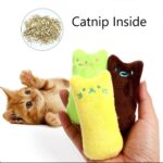 2 uds., juguetes con hierba gatera para rechinar los dientes, divertido juguete interactivo de peluche para gatos, gatitos y mascotas, juguete para masticar, garras, mordedura de pulgar, menta para gatos - Imagen 2