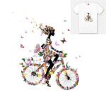 10 PCS Ciclismo Chica Patrón Transferencia de Calor DIY Ropa Etiqueta de Tela - Imagen 2