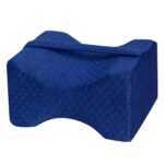 Almohada ortopédica de espuma con memoria para rodilla, almohada para dormir, ciática, espalda, cadera, alivio del dolor articular, contorno, muslo, pierna, cojín de soporte, Navy blue grid+bandage