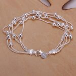 Pulsera de moda de joyería chapada en plata 925
