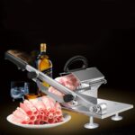 Máquina cortadora de verduras y carne ajustable de espesor Manual para el hogar de acero inoxidable de aleación, Meat Slicing Machine
