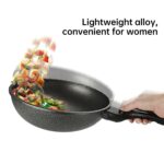 Sartén antiadherente Maifanshi sin humo de aceite adecuada para cocina de inducción de cocina de Gas, 30cm, 32cm - Imagen 4