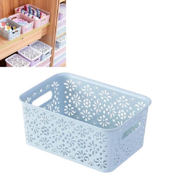 TBD0191328901A.jpg Caja de plástico de almacenamiento de ropa interior, estante de almacenamiento de productos para el cuidado de la piel de escritorio, S 23x16.5x10cm, L 34x23x10cm - Imagen 1