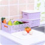 Caja de plástico de almacenamiento de ropa interior, estante de almacenamiento de productos para el cuidado de la piel de escritorio, S 23x16.5x10cm, L 34x23x10cm - Imagen 5