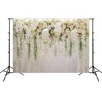2,1 m x 1,5 m pared de flores simulación rosa arreglo de fiesta de boda tela de fondo para fotografía 3D, H1 Flower Wall
