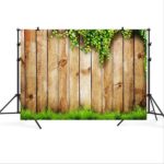 2.1m x 1.5m Flor Vid Vintage Tablero de madera para niños Fotografiar Paño de fondo Fotografía
