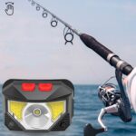 T09-COB LED deslumbramiento faro iluminación exterior Sensor de carga USB luz roja funcionamiento nocturno Mini faro de pesca