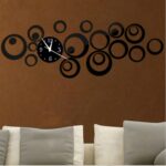 Reloj de pared 3D tridimensional acrílico espejo de moda pegatinas de pared reloj DIY círculo combinación reloj decorativo