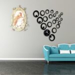 Reloj de pared 3D tridimensional acrílico espejo de moda pegatinas de pared reloj DIY círculo combinación reloj decorativo - Imagen 5