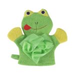 Guantes de baño engrosados de toalla de baño de doble cara para niños de dibujos animados