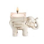 Elefante retro té luz de la vela Titular de candelabros boda Decoración Artesanía té luz titular de la luz del té