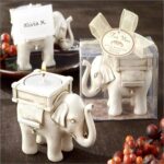 Elefante retro té luz de la vela Titular de candelabros boda Decoración Artesanía té luz titular de la luz del té - Imagen 3