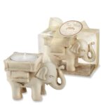 Elefante retro té luz de la vela Titular de candelabros boda Decoración Artesanía té luz titular de la luz del té - Imagen 4