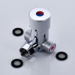 Válvula de tres vías de temperatura ajustable de latón Interruptor de mezcla de agua fría y caliente Grifo de inducción de latón
