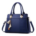 Moda mujer borla PU cuero bordado bandolera bolso de hombro estilo Simple bolsos de mano