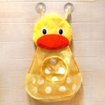 Cesta de almacenamiento de malla de juguete de animales de dibujos animados, bolsa de red para el baño del hogar