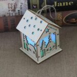 Navidad luminosa casa de madera decoraciones para árboles de Navidad adornos colgantes DIY regalo decoración de ventanas, Small House