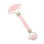 Rodillo de masaje de doble cabeza, cristal rosa Natural, piedra de Jade de cuarzo, herramienta de salud y belleza para el cuerpo Facial y anticelulitis - Imagen 2