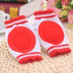 Los niños pequeños del bebé aprenden a caminar rodillera respirable del protector antideslizante de la rodilla, 13*9CM (Red