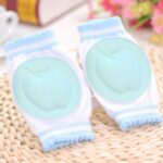 Los niños pequeños del bebé aprenden a caminar rodillera respirable del protector antideslizante de la rodilla, 13*9CM (Blue)