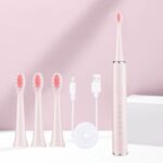 Boorui BR-Z5 Cepillo de dientes suave de carga rápida USB Cepillo de dientes eléctrico sónico de 5 engranajes, BR-Z5(Pink)