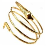 2 piezas Punk moda serpiente en espiral espiral superior brazo brazalete pulsera