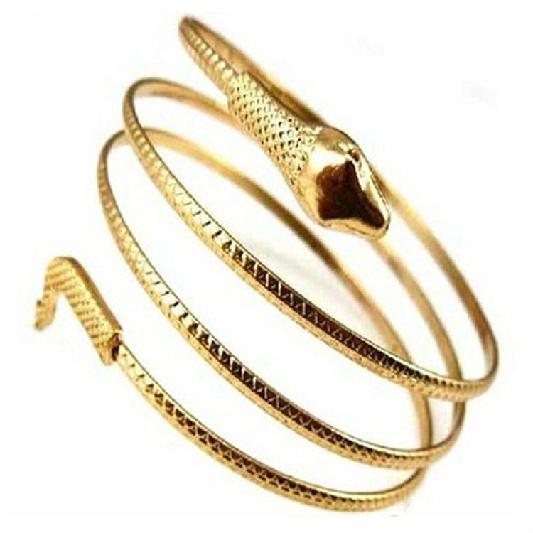 TBD0199734301A.jpg 2 piezas Punk moda serpiente en espiral espiral superior brazo brazalete pulsera - Imagen 1