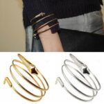 2 piezas Punk moda serpiente en espiral espiral superior brazo brazalete pulsera - Imagen 3